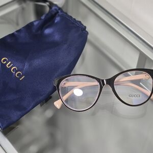 Gucci Women's Pink and Black Glasses